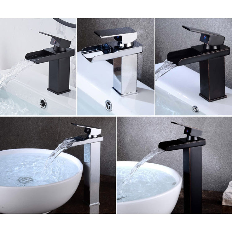 Bathroom Wide Mouth Faucet Square Sink Single Hole Basin Faucet, Specification: HT-81567 Wide Mouth High Type - Faucets & Accessories by buy2fix | Online Shopping UK | buy2fix