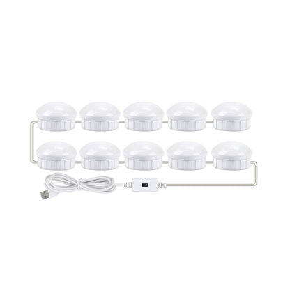 LED Makeup Mirror Light Beauty Fill Light Hand Sweep Sensor Mirror Front Light, Power source: 10 Bulbs(Natural White) - Sensor LED Lights by buy2fix | Online Shopping UK | buy2fix