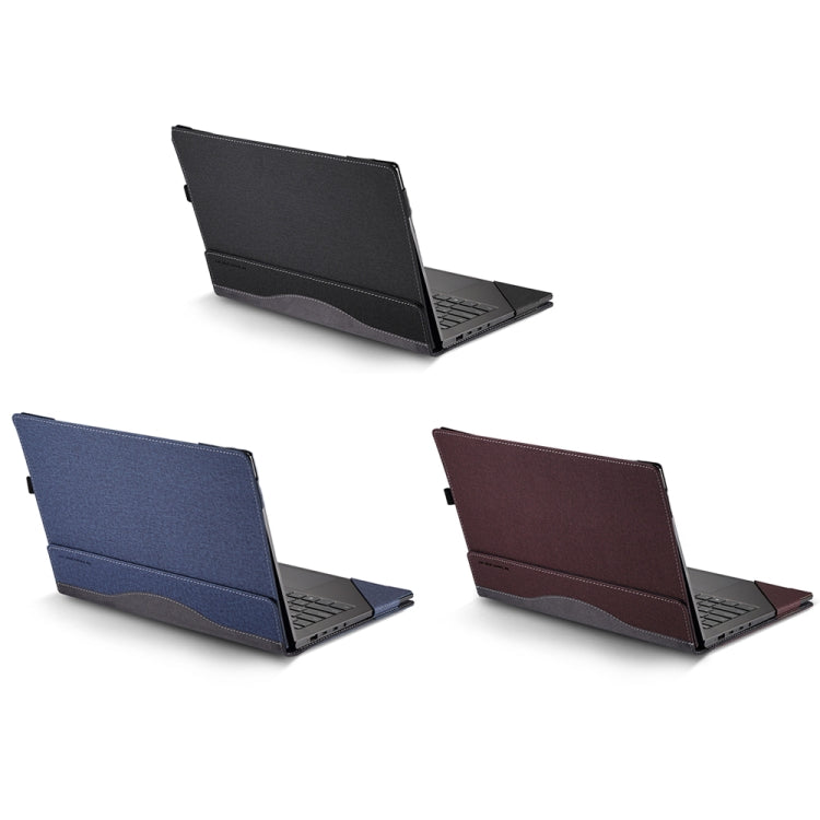 For Samsung Galaxy Book 3 Pro 360 16 Inch Leather Laptop Anti-Fall Protective Case(Black) - 15.6 - 17 inch by buy2fix | Online Shopping UK | buy2fix