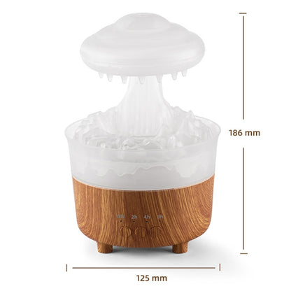 V50 Desktop Colorful Night Light Humidifier Wood Grain Water Drop Aroma Diffuser, Spec: AU Plug(Green) - Air Purifiers & Accessories by buy2fix | Online Shopping UK | buy2fix