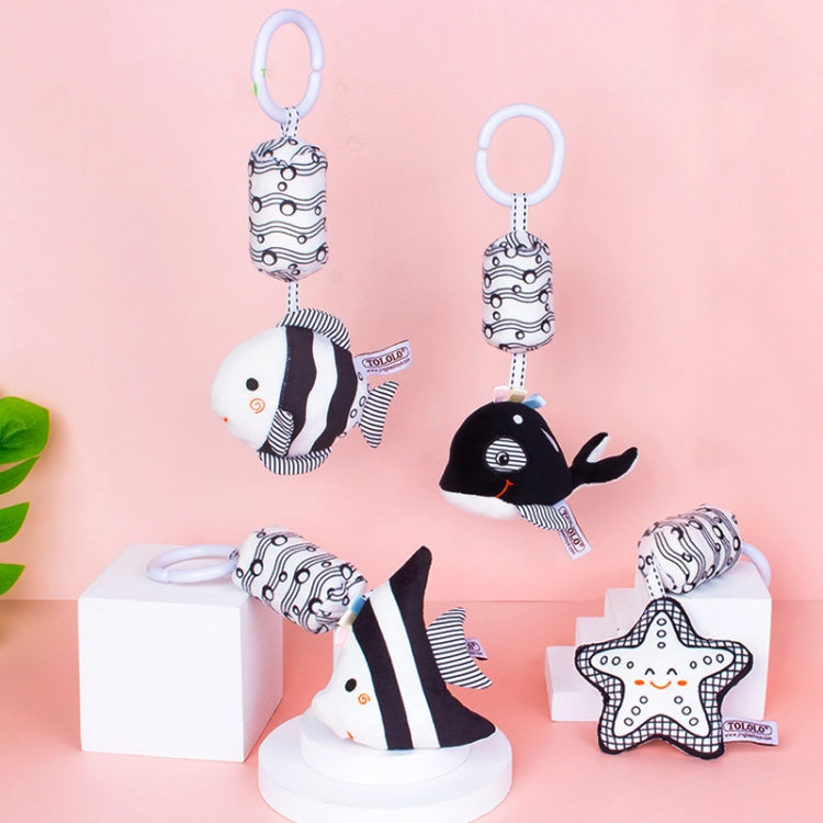 TOLOLO T168231-4 Newborn Bed Bell Early Education Toy Visually Inspires Black And White Wind Chimes Baby Bed Hanging(4D Starfish) - Baby Toys by buy2fix | Online Shopping UK | buy2fix