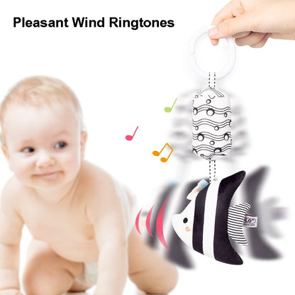 TOLOLO T168231-4 Newborn Bed Bell Early Education Toy Visually Inspires Black And White Wind Chimes Baby Bed Hanging(4D Starfish) - Baby Toys by buy2fix | Online Shopping UK | buy2fix