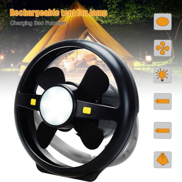 Outdoor Tent USB Hook Light LED Camping Fan Light(Black) - Camping Lighting by buy2fix | Online Shopping UK | buy2fix