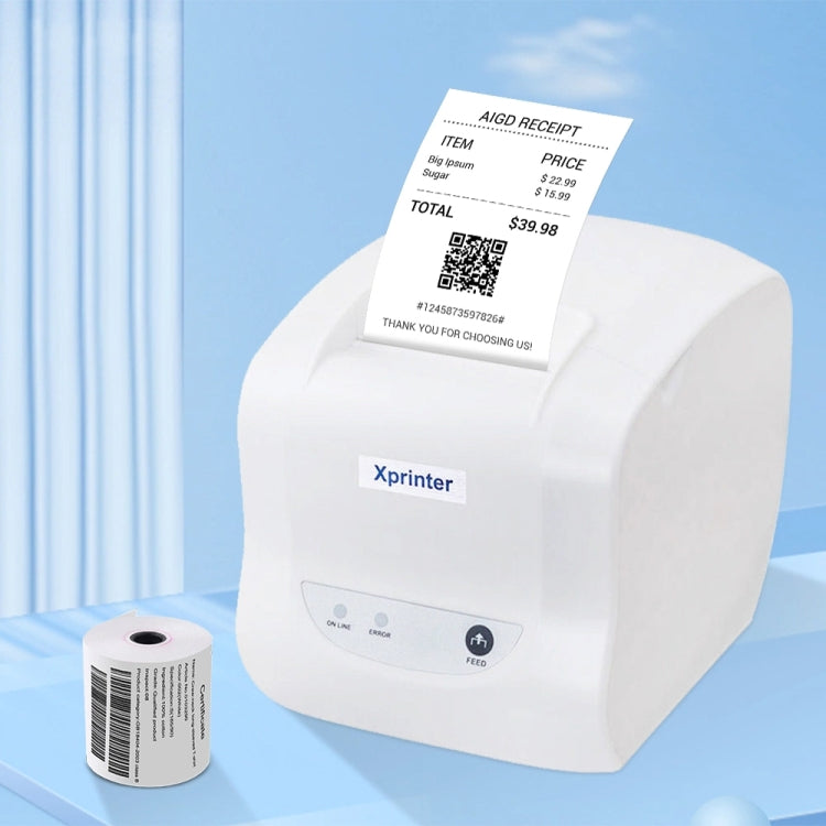 Xprinter XP-D58IIIL 57mm Thermal Label Printer Bill Cashing Printer, Spec: USB(EU Plug) - Printer by Xprinter | Online Shopping UK | buy2fix