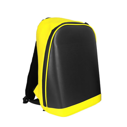 LED Display Backpack Smart Advertising Screen Waterproof PU Backpack, Size: 17 inch(Yellow) - Backpacks by buy2fix | Online Shopping UK | buy2fix