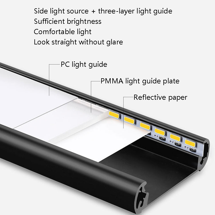 Intelligent Automatic Human Body Induction Wireless LED Lamp 20cm(Black + Warm Light) - Sensor LED Lights by buy2fix | Online Shopping UK | buy2fix