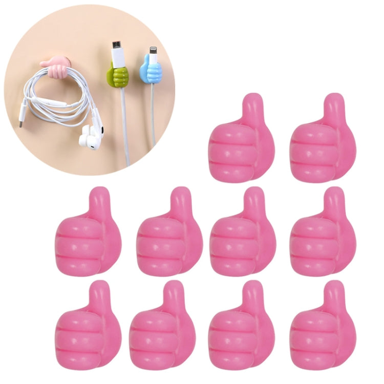 10 PCS Handy Holder Cable Organizer Household Convenience Clip(Pink) - Cable Organizer by buy2fix | Online Shopping UK | buy2fix