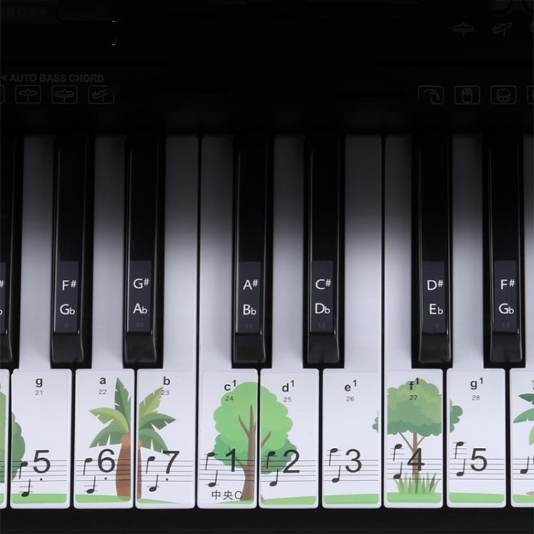 M52 88/76/61/54/49 Keys Piano Keyboard Stickers(Tree) - Keyboard Instruments by buy2fix | Online Shopping UK | buy2fix