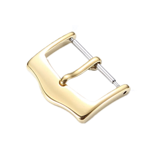 5pcs IP Plated Stainless Steel Pin Buckle Watch Accessories, Color: Gold 16mm - Watch Accessories & Parts by buy2fix | Online Shopping UK | buy2fix