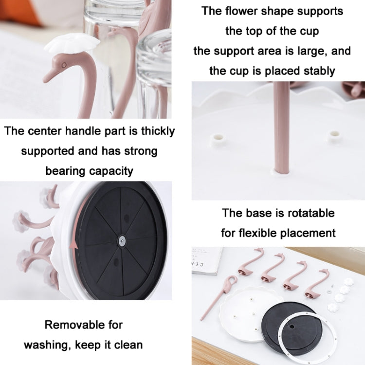 Home Portable Drainer Cup Holder With Rotatable Tray, Specification: Four Cups(Purple) - Shelf by buy2fix | Online Shopping UK | buy2fix