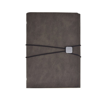 A5 Business Loose-leaf Notebook Office Stationery Leather PU Notepad(Light Coffee) - Notebooks by buy2fix | Online Shopping UK | buy2fix