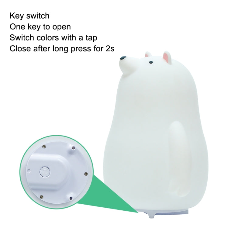 LED Small Night Light Cartoon Bear Pat Light Colorful Atmosphere Lights(RGB Multi-Color) - Night Lights by buy2fix | Online Shopping UK | buy2fix