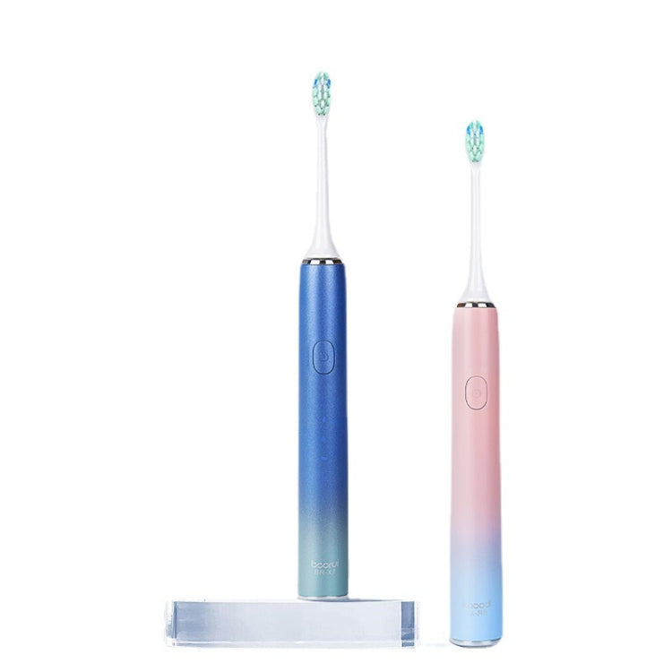 Boorui BR-X7 Smart USB Electric Adults Toothbrush Gradient Oral Hygiene Ultrasonic Toothbrush(Blue) - Toothbrushes by Boorui | Online Shopping UK | buy2fix