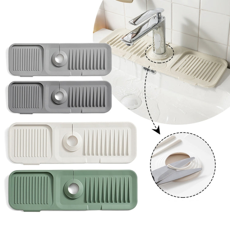 Faucet Silicone Draining Mat Anti-splash Kitchen Sink Non-slip Soap Mat, Size: Large(Light Gray) - Shelf by buy2fix | Online Shopping UK | buy2fix
