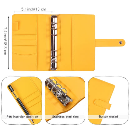 A6 Macaron Notebook PU Loose-leaf Cash Budget Handbook(Black) - Notebooks by buy2fix | Online Shopping UK | buy2fix