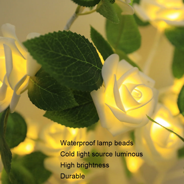 SJ-SD054 LED Valentine Day Rose Indoor Party Decoration Lights(White Bottom Orange) - Holiday Lights by buy2fix | Online Shopping UK | buy2fix