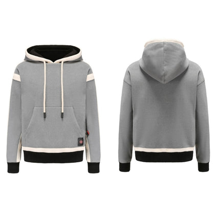 USB Smart Electric Heating Warming Thickened Hooded Sweatshirt, Size: L(Grey) - Hoodie by buy2fix | Online Shopping UK | buy2fix