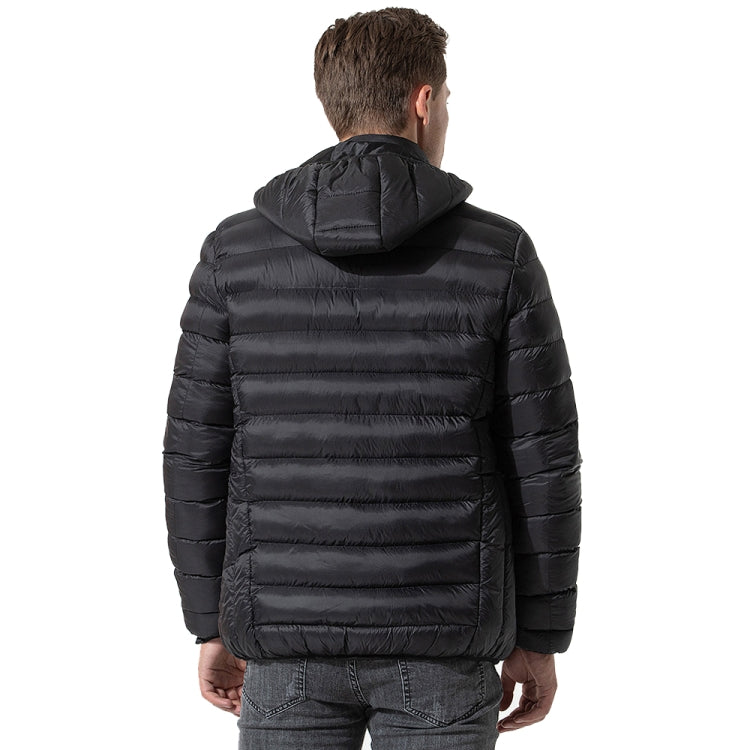 19 Zone 4 Control Black USB Winter Electric Heated Jacket Warm Thermal Jacket, Size: XXXL - Down Jackets by buy2fix | Online Shopping UK | buy2fix