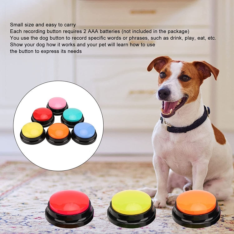 Pet Communication Button Dog Vocal Box Recording Vocalizer, Style: Recording Model(Orange) - Training Aids by buy2fix | Online Shopping UK | buy2fix