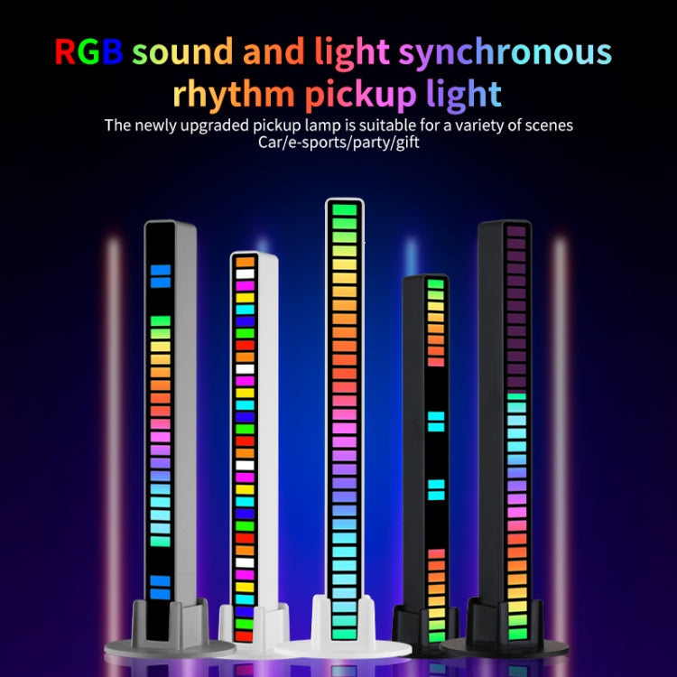 RGB Sound-controlled Rhythmic Response Lights Music Ambient LED Pick-up Lights Charging(16 Light+APP White) - Novelty Lighting by buy2fix | Online Shopping UK | buy2fix