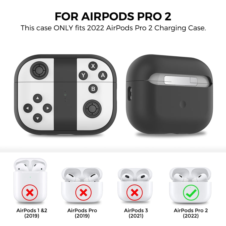 For AirPods Pro 2 AhaStyle PT-JY08 Split Silicone Cartoon Earphone Protective Case(Black And White) - For AirPods Pro 2 by AhaStyle | Online Shopping UK | buy2fix