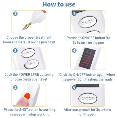 Spot Mole Pen Spot Removal Instrument Home Beauty Instrument, Spec: Charging Model UK Plug(White) - Beauty Instrument by buy2fix | Online Shopping UK | buy2fix