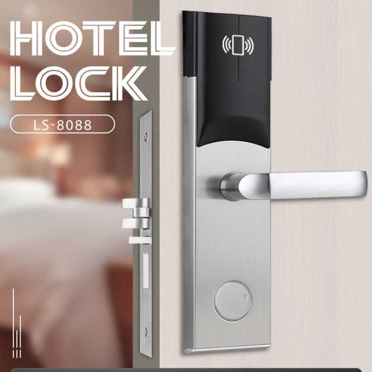 LOCSTAR  8088 RFID Card +Mechnical Key Unlock Hotel Door Lock(Gold) - Door Lock by LOCSTAR | Online Shopping UK | buy2fix