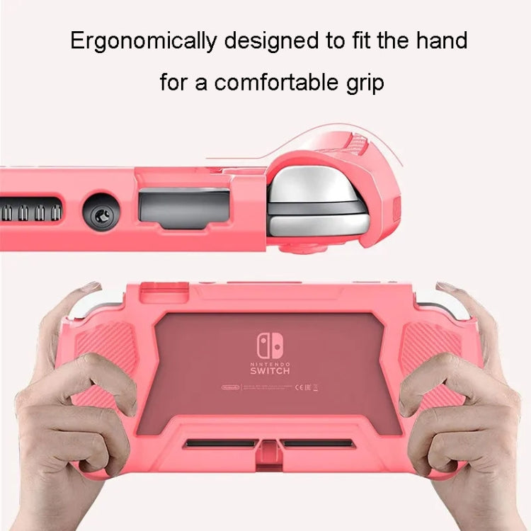 For Nintendo Switch Lite Full Cover Protective Shell TPU Console Case(Pink) - Cases by buy2fix | Online Shopping UK | buy2fix