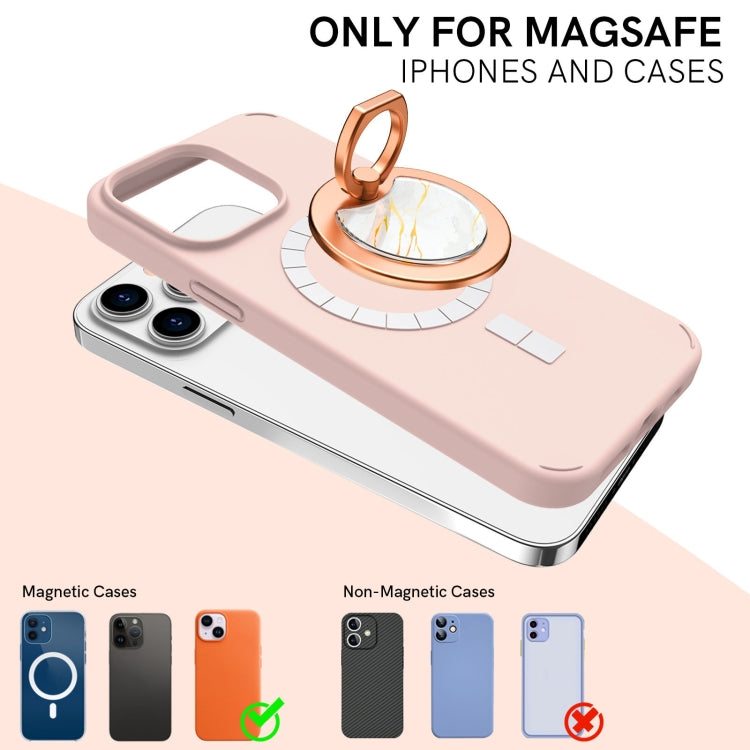 AhaStyle DD-01 Magsafe Aluminum Alloy Magnetic Suction Support Desktop Storage Base For IPhone 12/13/14/15 Series(Marble Colorful) - Ring Holder by AhaStyle | Online Shopping UK | buy2fix