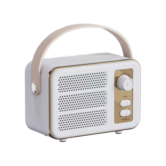 Mini Retro HIFI Level Stereo Sound Handheld Portable Bluetooth Speaker, Color: White - Mini Speaker by buy2fix | Online Shopping UK | buy2fix