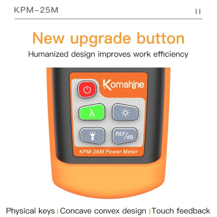 Komshine Mini Handheld Optical Power Meter Fiber Loss Measurement, Specification: KPM-25M-C/-50DBM to +26DBM - Fiber Optic Test Pen by Komshine | Online Shopping UK | buy2fix