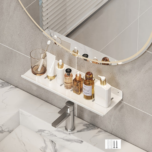 Faucet Rack Home Bathroom Vanity Shelf No Hole Storage Shelf, Length: 40cm (White) - Shelves by buy2fix | Online Shopping UK | buy2fix