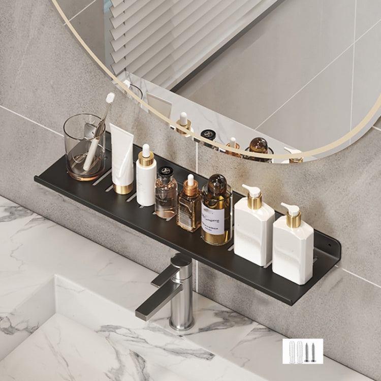 Faucet Rack Home Bathroom Vanity Shelf No Hole Storage Shelf, Length: 50cm (Black) - Shelves by buy2fix | Online Shopping UK | buy2fix