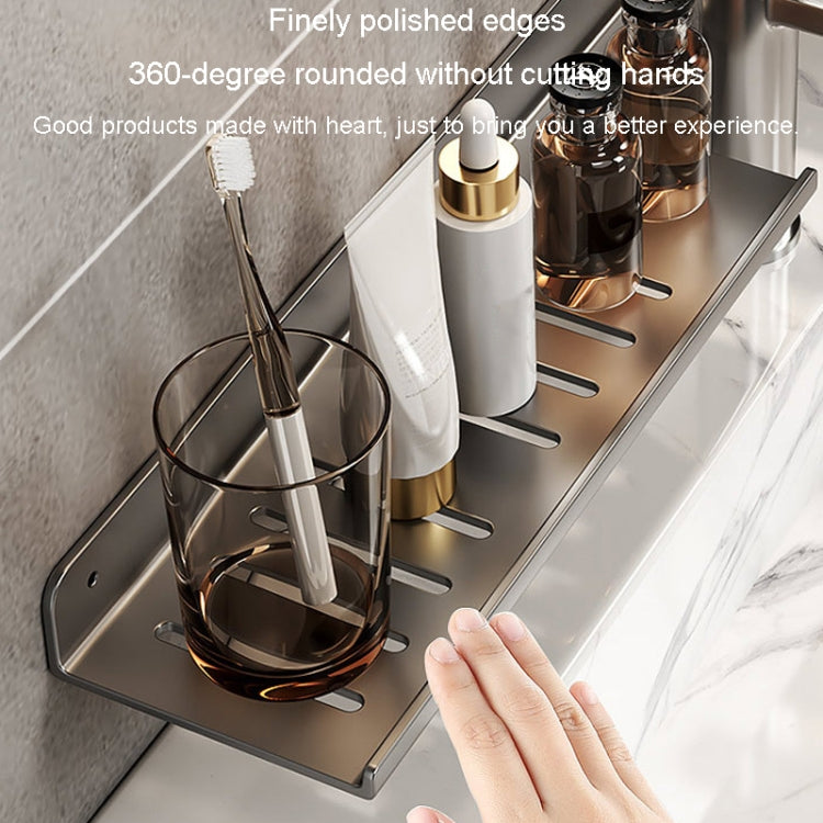 Faucet Rack Home Bathroom Vanity Shelf No Hole Storage Shelf, Length: 50cm U-shaped (Black) - Shelves by buy2fix | Online Shopping UK | buy2fix