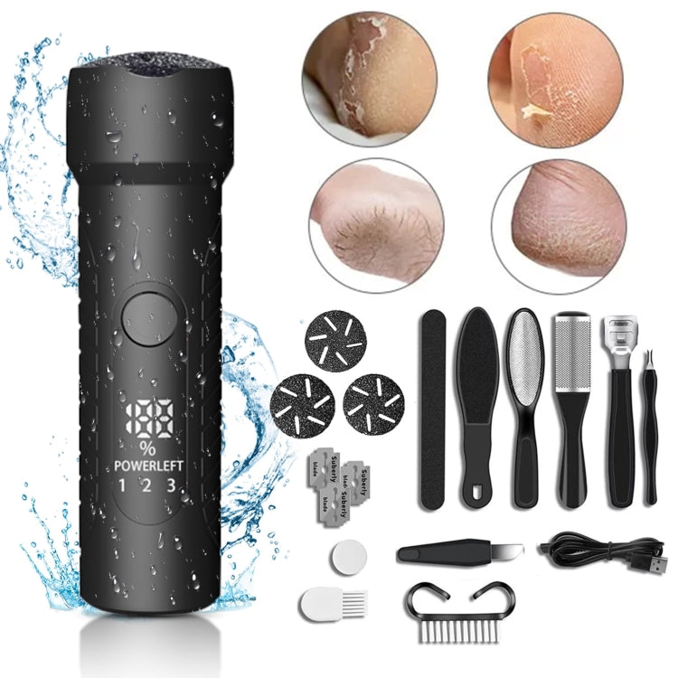 Electric Foot File Pedicure Kit Waterproof Feet Callus Remover, Spec: Matte Black - Grinding Tools & Accessories by buy2fix | Online Shopping UK | buy2fix