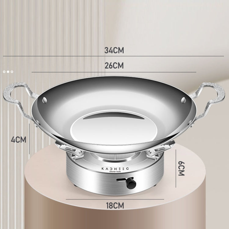 Kacheeg Stainless Steel Alcohol Dry Cooker Single Person Small Stove Boiler, Diameter: 26cm(Pot+Alcohol Stove) - Soup & Stock Pots by Kacheeg | Online Shopping UK | buy2fix