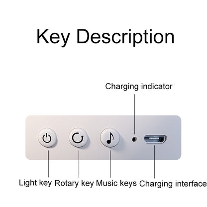 Rotatable Cartoon Atmosphere Projection Lamp Music Night Light, Spec: Plug-in Model(Deer) - Projection Lamp by buy2fix | Online Shopping UK | buy2fix