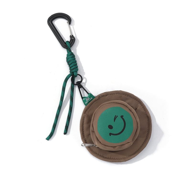 Portable Fisherman Hat Bag Coin Key Pouch Mini Bag Hanger, Color: Khaki Smiley Face - Wallets by buy2fix | Online Shopping UK | buy2fix