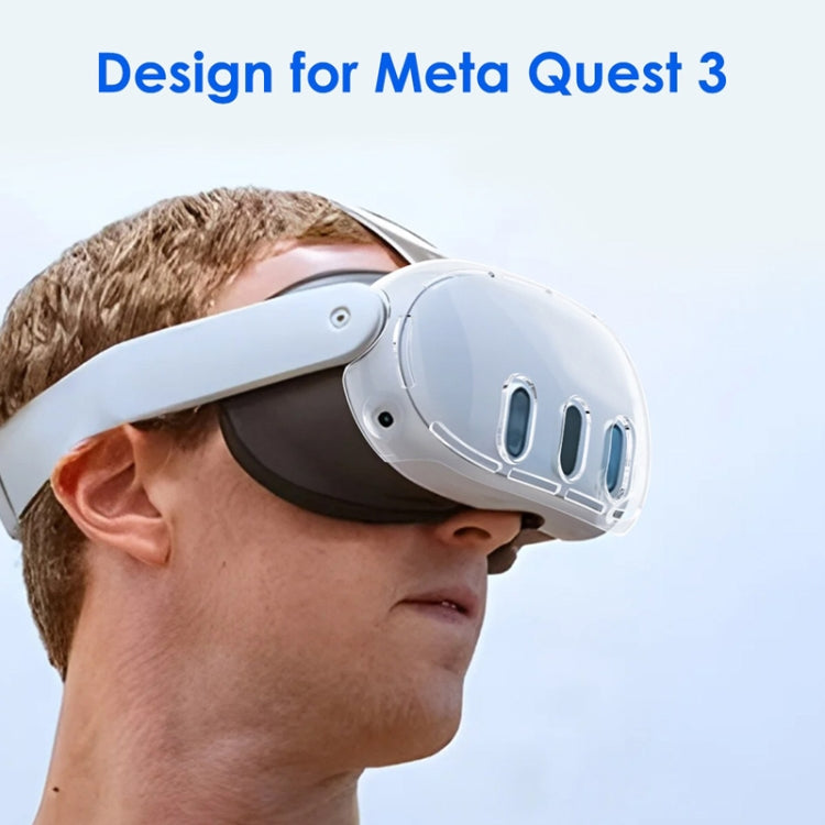 For Meta Quest 3 PC Protective Shell, Style: Single Shell (Glitter Transparent) - VR Accessories by buy2fix | Online Shopping UK | buy2fix