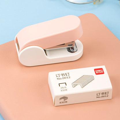 Deli Mini Stapler Includes 830 Staples ,12 Sheet Capacity(White) - Binding Supplies by DELI | Online Shopping UK | buy2fix