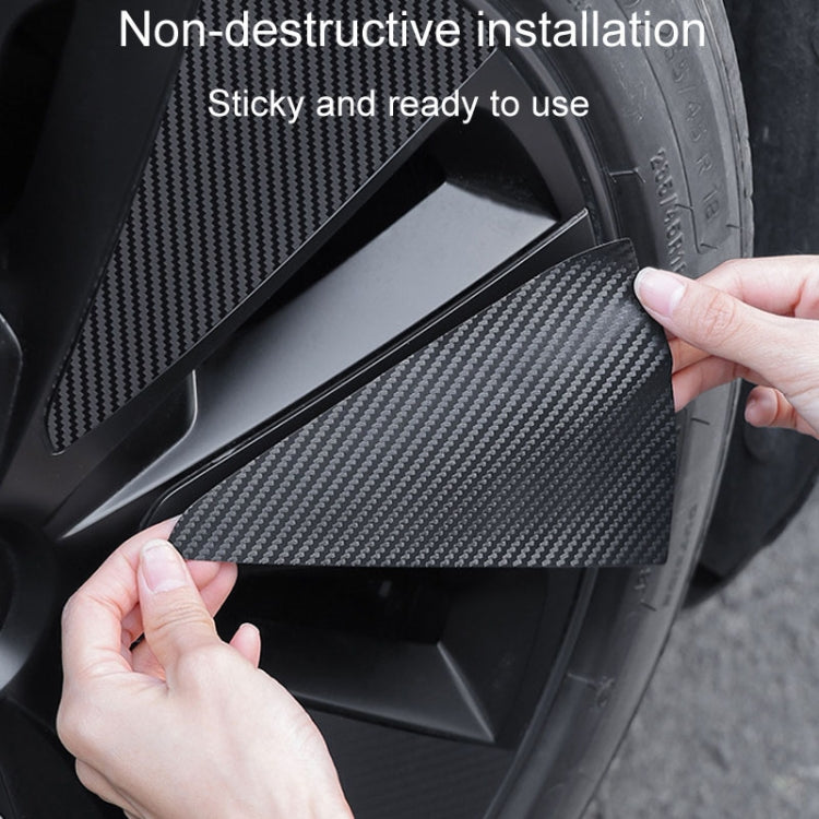 28pcs /Set For Tesla Model 3 Tire Sticker Modification Protective Film, Style: Carbon Fiber - Decorative Sticker by buy2fix | Online Shopping UK | buy2fix