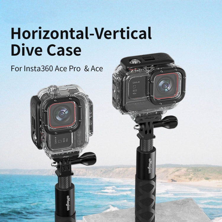 For Insta360 Ace Pro aMagisn Horizontal and Vertical Shooting Dive Shell 60m Waterproof Shell Accessories - Case & Bags by aMagisn | Online Shopping UK | buy2fix