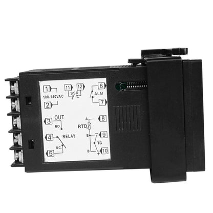 SINOTIMER MC101 Universal Input Short Case PID Intelligent Temperature Controller Meter Heating Cooling Relay SSR Solid State Output - Thermostat & Thermometer by SINOTIMER | Online Shopping UK | buy2fix