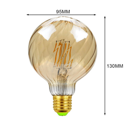 E27 Screw Port LED Vintage Light Shaped Decorative Illumination Bulb, Style: G95 Oblique Gold(110V 4W 2700K) - LED Blubs & Tubes by buy2fix | Online Shopping UK | buy2fix