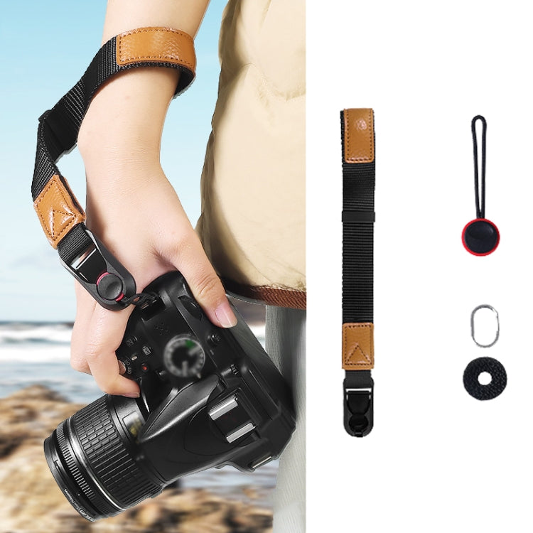 Camera Magnetic Wrist Strap SLR Accessories Hand Strap(Black+Brown) - Camera Strap by buy2fix | Online Shopping UK | buy2fix