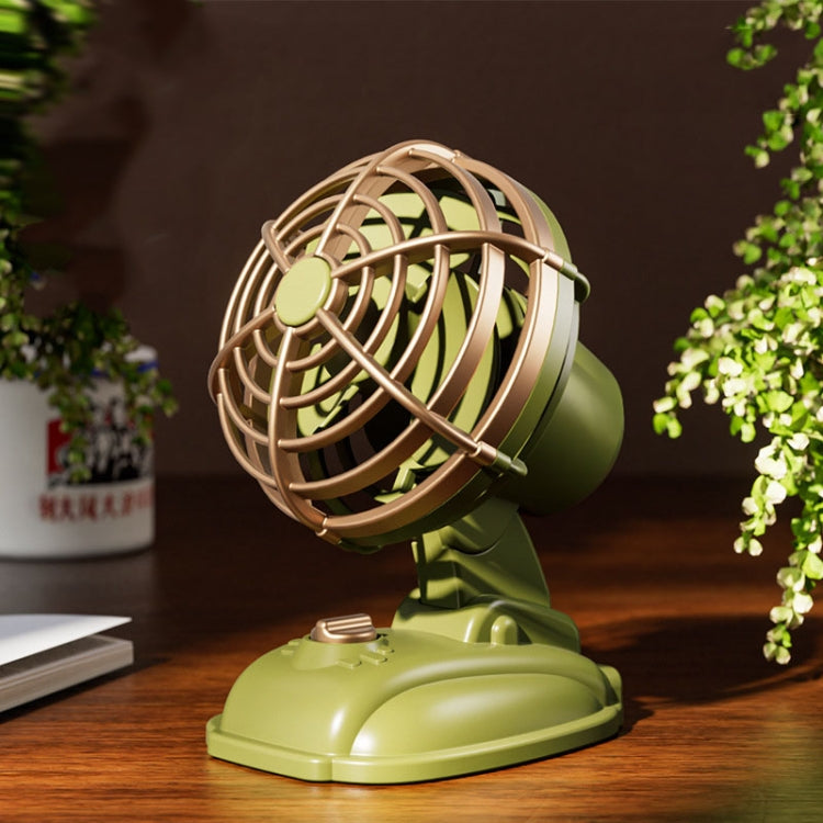 Mini Office Desktop Silent Electrical Fan Desktop Outdoor USB Retro Fan(Green) - Electric Fans by buy2fix | Online Shopping UK | buy2fix