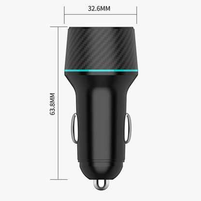 QIAKEY Dual Fast Charging Charger One To Two Cigarette Lighter, Size: TH215 43W(Black) - Car Charger by QIAKEY | Online Shopping UK | buy2fix
