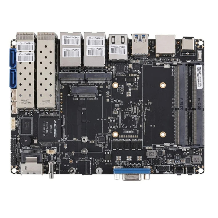 Qotom Q20332G9 1U Rack Mini PC  ATOM C3758 8 Cores 4x 10G SFP+/ 5x 2.5G LAN 16G RAM 128G SSD - Barebone Mini PCs by Qotom | Online Shopping UK | buy2fix
