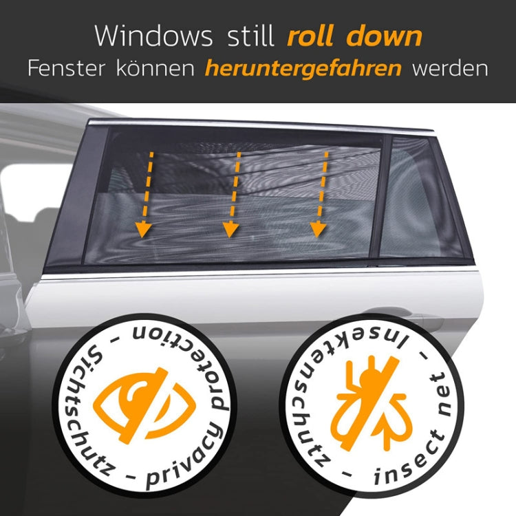 Car Sun Protection Anti-mosquito Window Zipper Sunshade(Rear Window (Left+Right)) - Window Foils & Solar Protection by buy2fix | Online Shopping UK | buy2fix