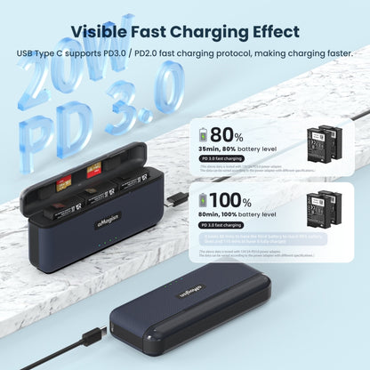 For DJI Action 4 / 3 aMagisn Fast Charge Charging Box Charger Sports Camera Accessories -  by aMagisn | Online Shopping UK | buy2fix
